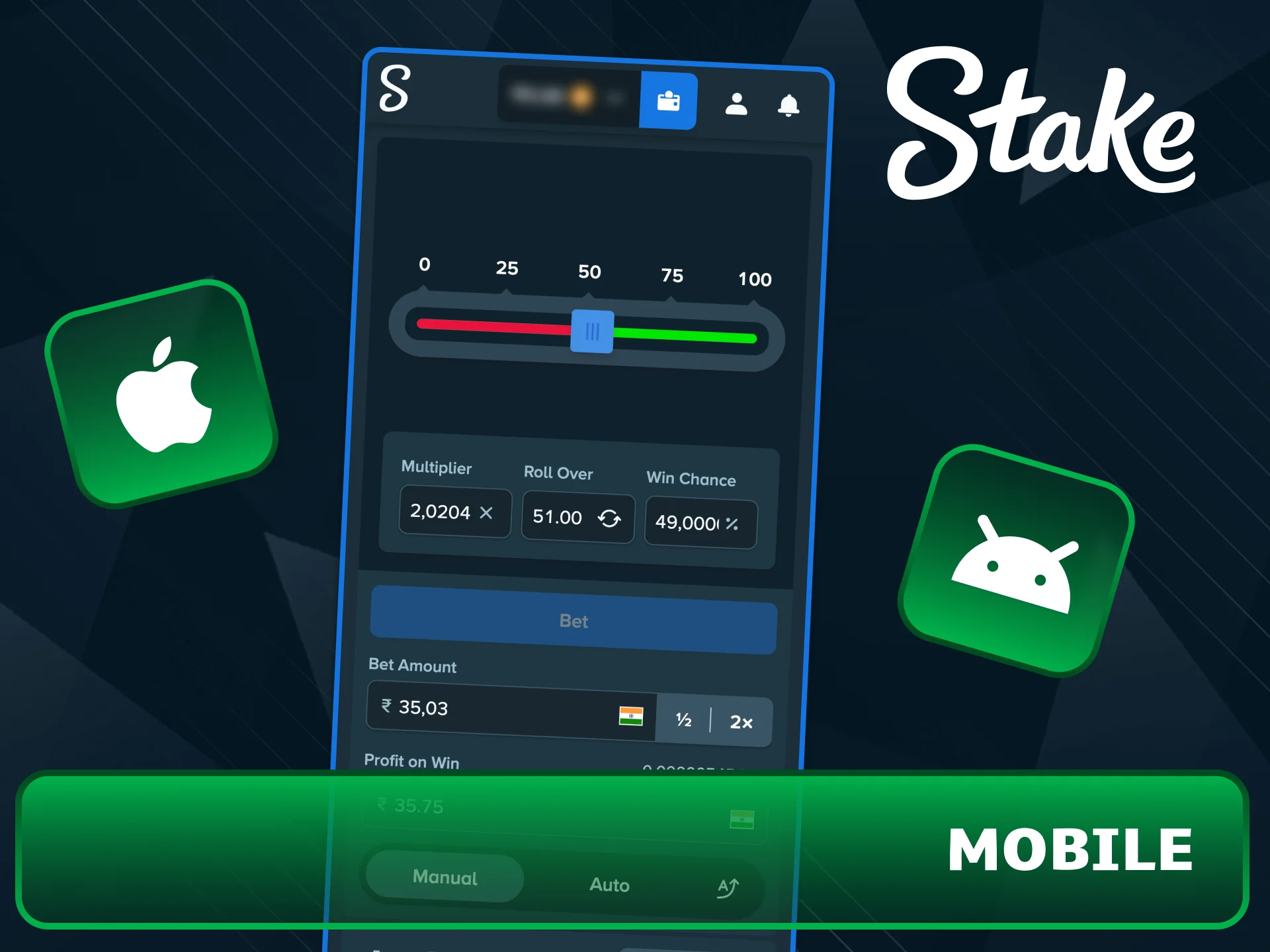 Experience faster Stake rolls on mobile networks.