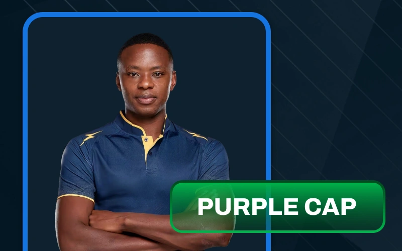 Bet on the leading wicket-taker of the season to secure the IPL purple cap at Stake.